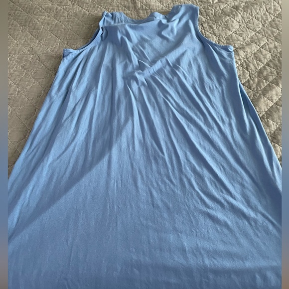 Jjill blue sleeveless dress petite large side pockets - Picture 4 of 4